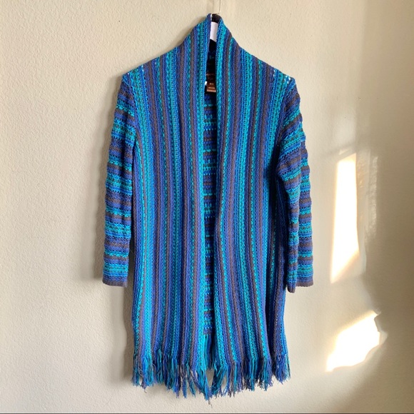 MULTIPLES Boho Fringe Open Cardigan - Picture 2 of 8